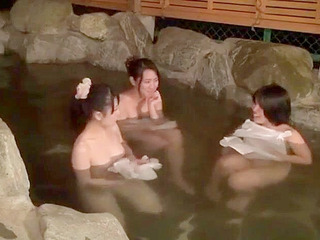 Horny and Nippon Girls' Naked Bodies in Onsen fuck session: Public Peeping Tom's XXX Dream.